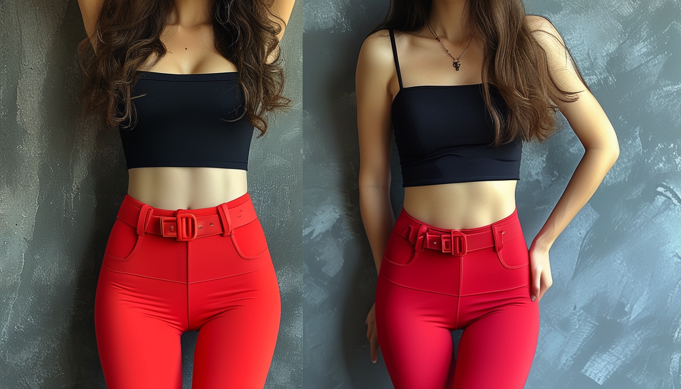 A woman feeling confident and comfortable in smoothing leggings